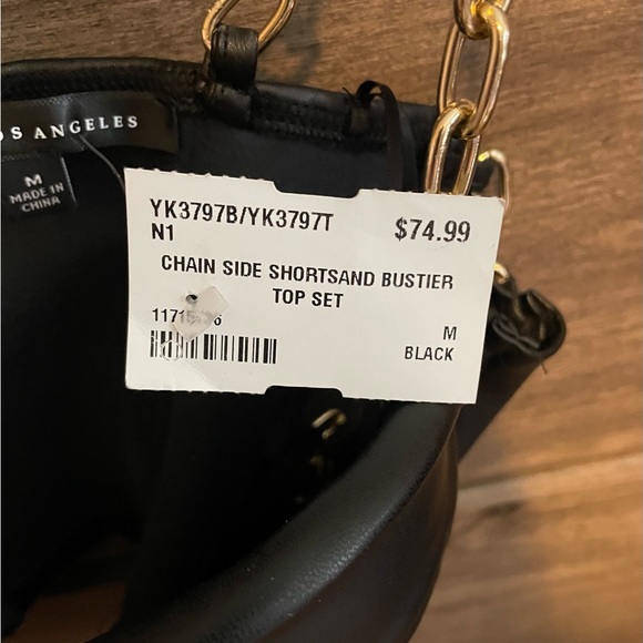 NWT LA Faux Leather Bustier size medium - Picture 2 of 8